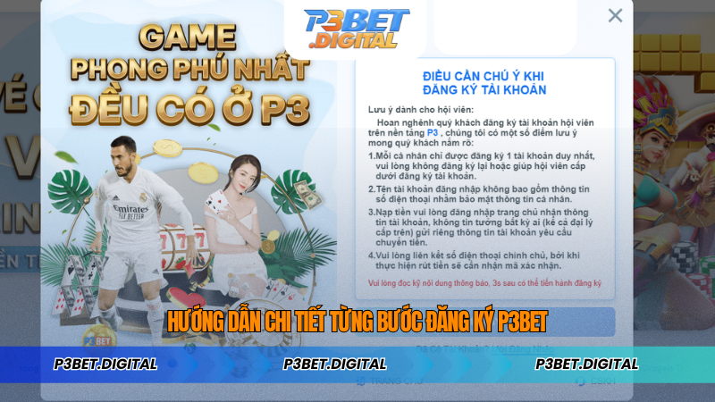 Hướng Dẫn Chi Tiết Từng Bước Đăng Ký P3BET